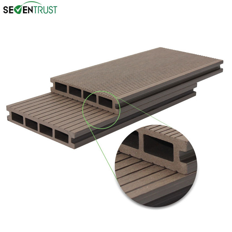 2023 hot sale wood plastic composite decking floor brown