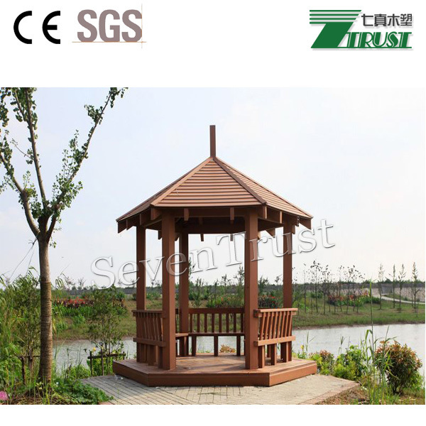 ECO wooden plastic composite wpc gazebo pavilion