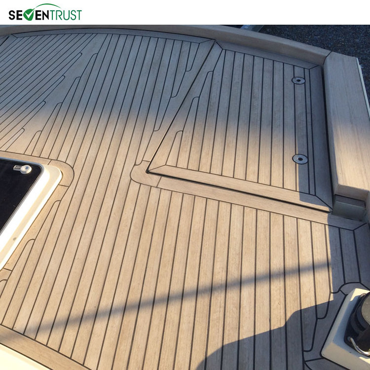 American supply PVC teak boat decking Marine apply interlocking synthetic barge yacht flooring