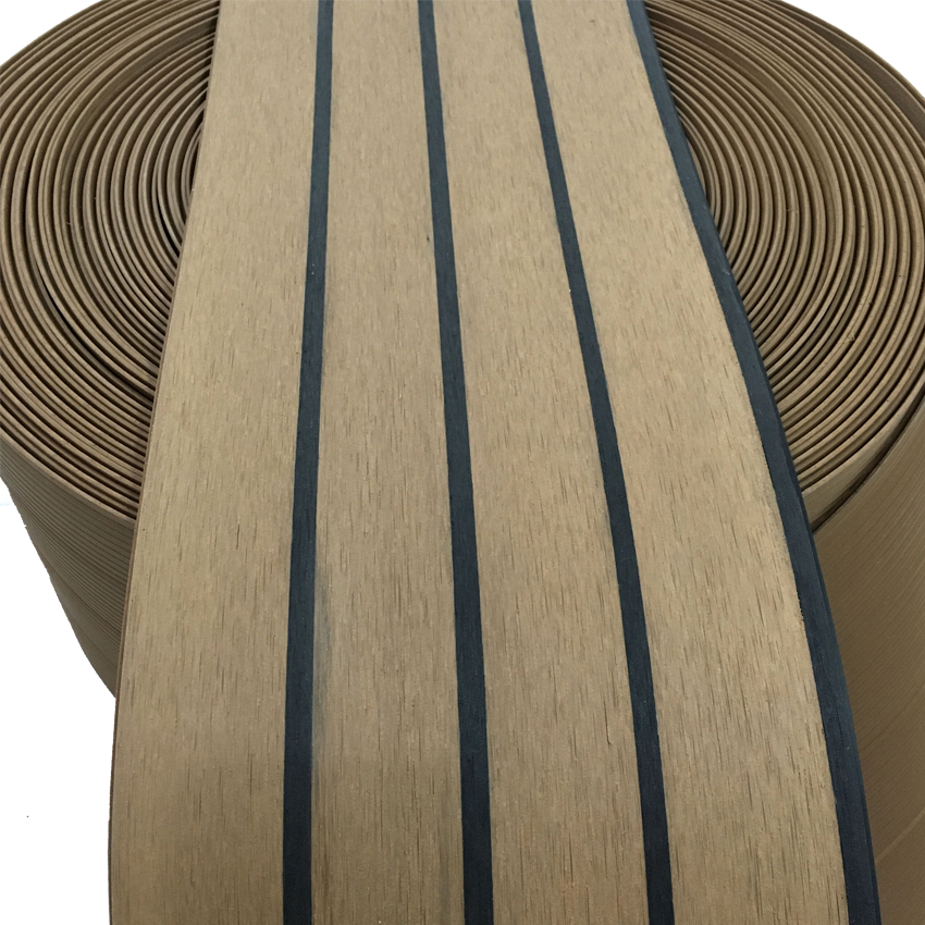 New Design Synthetic teak yacht deck fire resistance PVC Luxury Vinyl marine decking floor