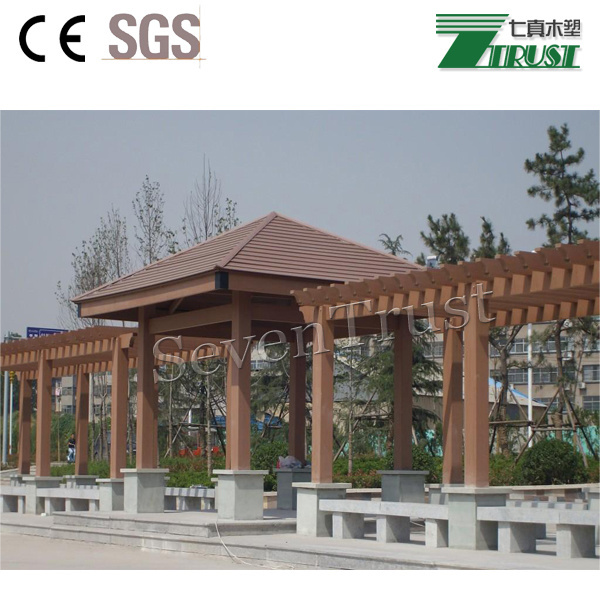 ECO wooden plastic composite wpc gazebo pavilion