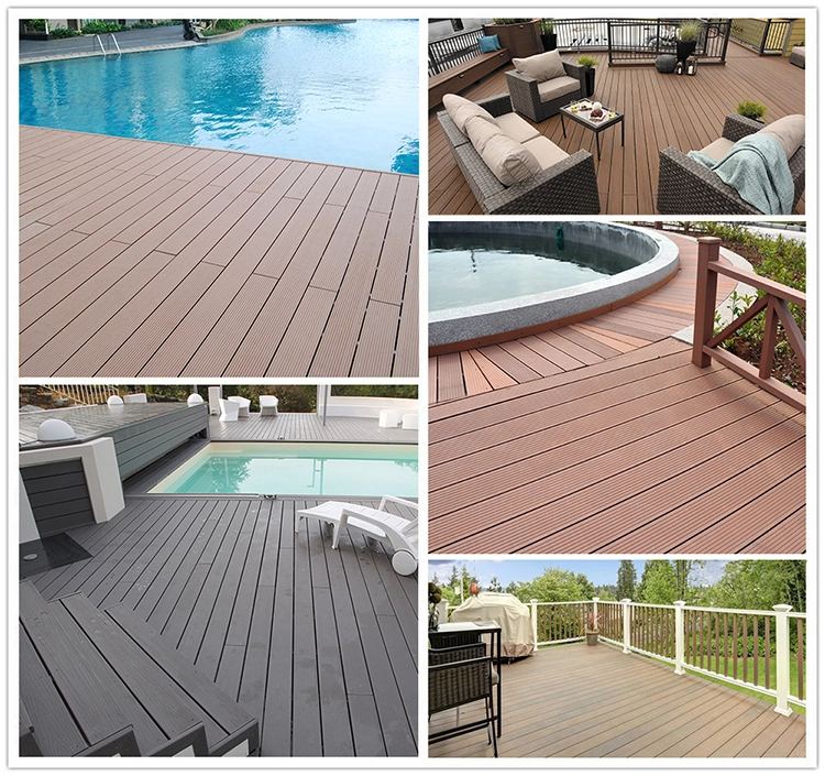 2023 hot sale wood plastic composite decking floor brown