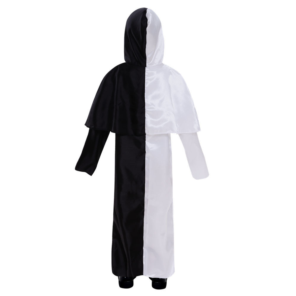 Halloween Children Carnival Suit Boys Scary Black and White Jumpsuit Devil Costumes For Kids