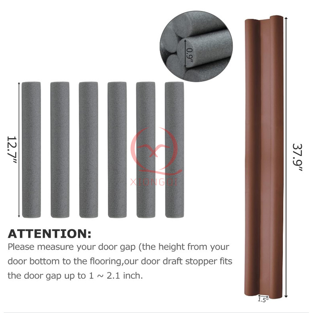 37 inch Foldable Flexible Door Bottom Sealing Strip Stopper Door Weatherstrip Guard Wind Dust Blocker Sealer Stopper Door Seal