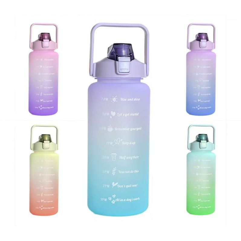 2.2l drinkware bpa free gym 64 oz/2l half gallon water bottle single wall custom stainless steel water bottle with logo