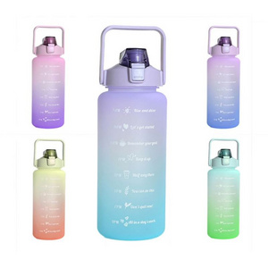 2.2l drinkware bpa free gym 64 oz/2l half gallon water bottle single wall custom stainless steel water bottle with logo