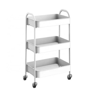 New Design Professional 3 Tier Utility Trolley For Sale No Screw Easy To Install Storage Cart For Bedroom/Kitchen/Living room