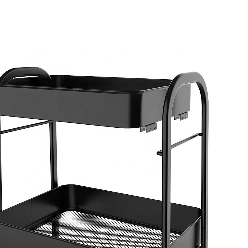 New Design Professional 3 Tier Utility Trolley For Sale No Screw Easy To Install Storage Cart For Bedroom/Kitchen/Living room