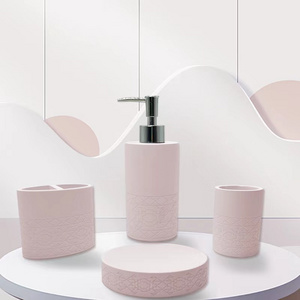 2023 New Style many color Cement Diatomite Bathroom Accessories Concrete Bathroom Accessories Set