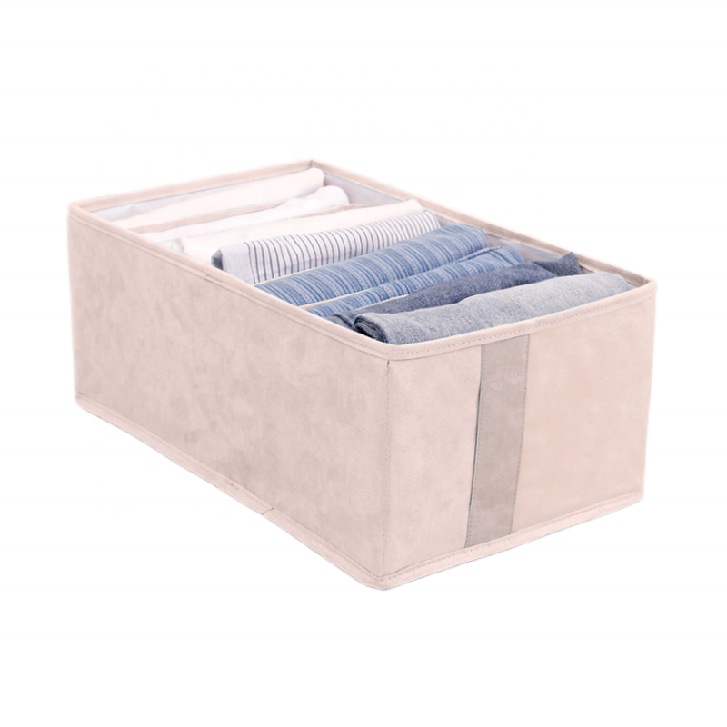 Wardrobe Fabric Boxes Foldable and Stackable Storage Closet Clothes Storage with Dividers