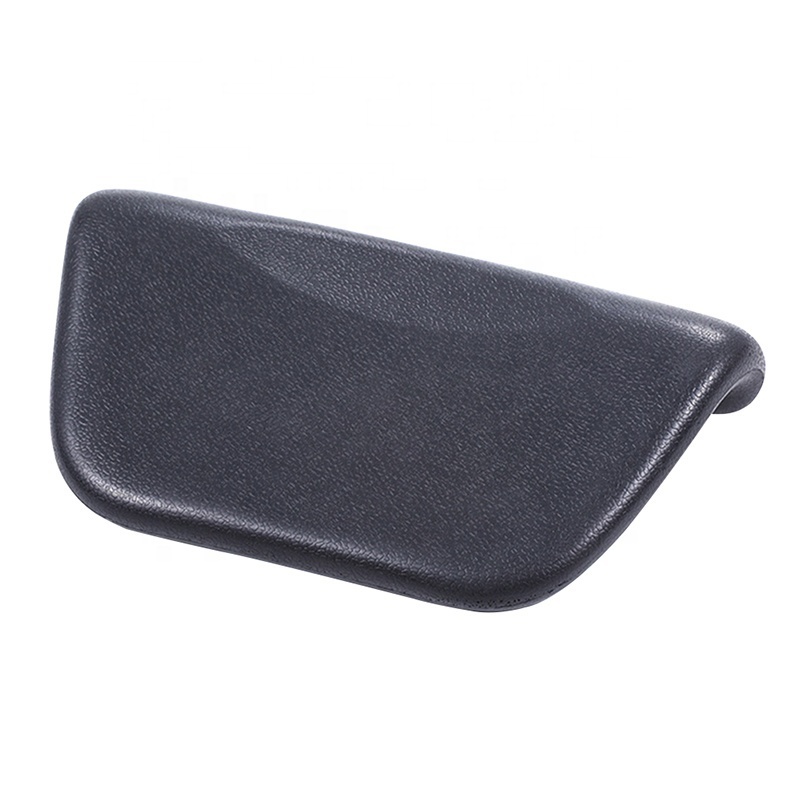 Waterproof Wedge PU Foam Black Comfort Neck Head Bathtub Bath Pillow