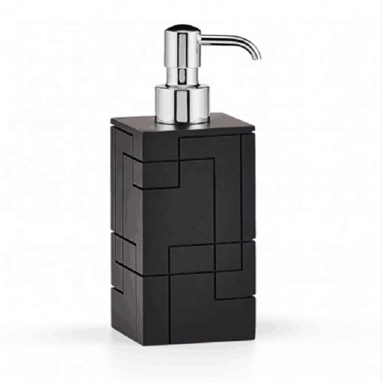 Modern black hotel balfour resin bathroom set accessories