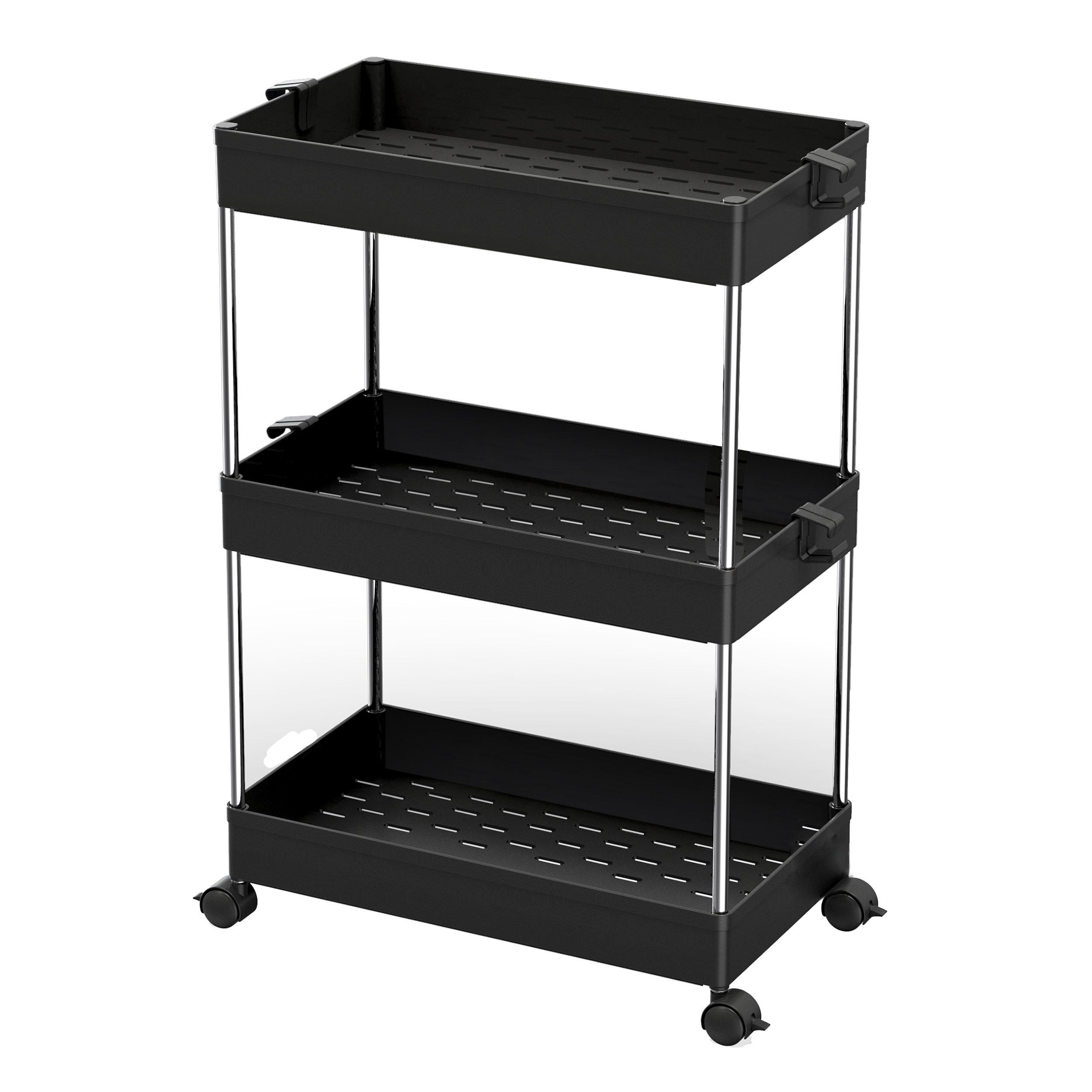 Hot Space-Saving Narrow Multi-Functional Mobile Slide Out Cart Storage Shelves Slim Rolling Storage Cart With Wheels