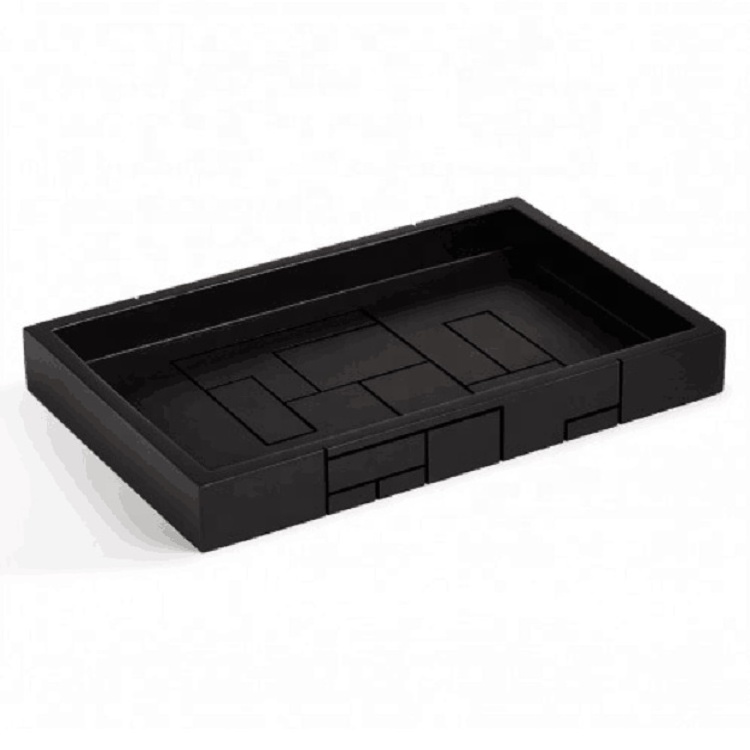 Modern black hotel balfour resin bathroom set accessories