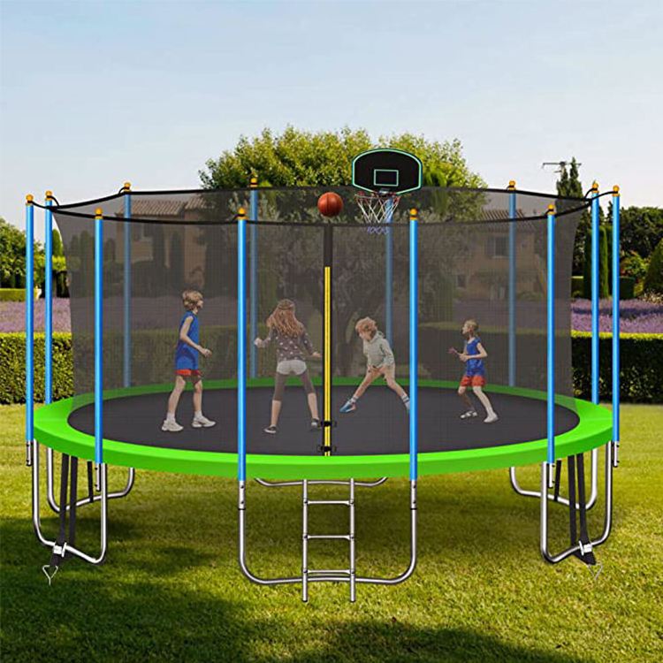 High sales Manufacturer child trampolines for adults with enclosures round 10ft trampoline outdoor with safety net