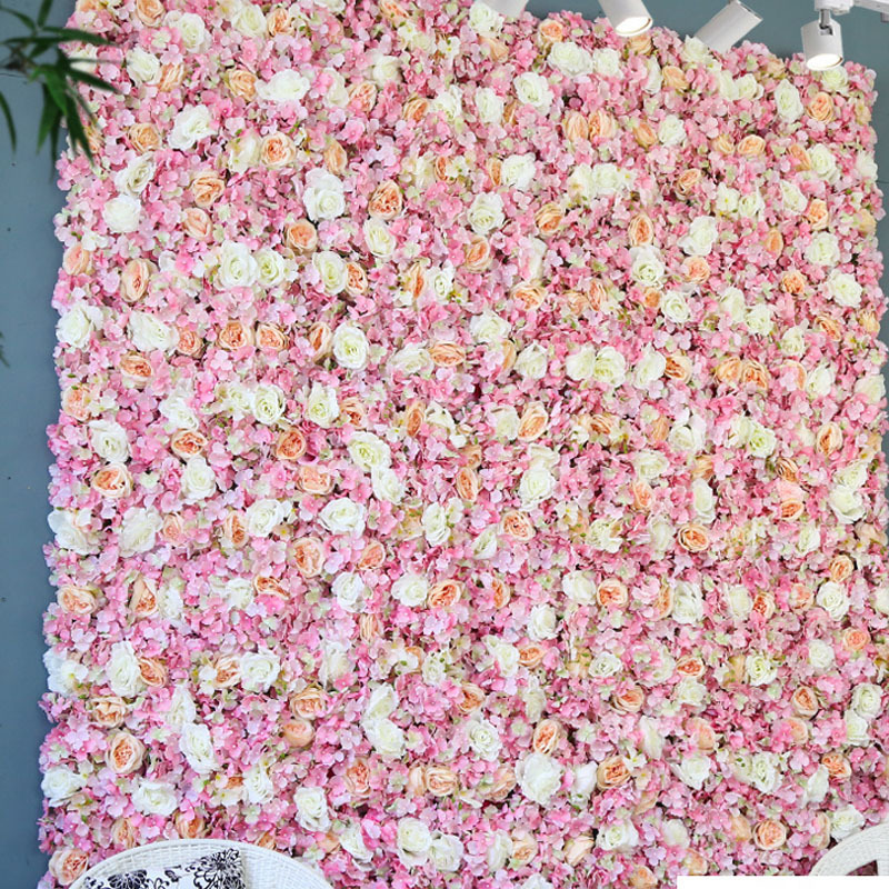 garland arragements silk  peony flower wall artificial flower plants white flower panel for wedding backdrop