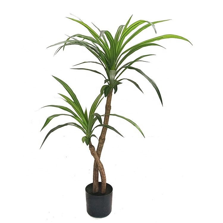 Wholesale Home Indoor Decoration Cheap Simulation Plants 3 Leaf 170cm Evergreen Artificial Iron Tree