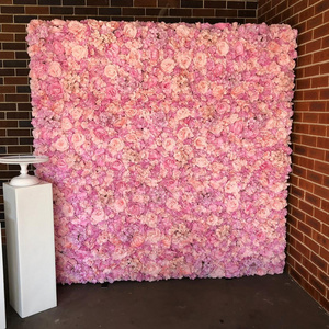 Rolled Flower Wall Silk Flower Cloth Silk Structure Material Wedding Stage Backdrop Artificial Flowers Wall for Home Wall Decor