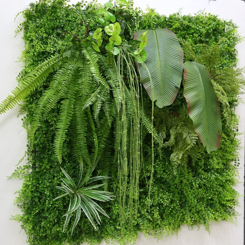 Home Garden Decorative DIY Wall Hanging Synthetic Grass Fence Fake Foliage Green Wall Artificial Plants for Wall Decoration