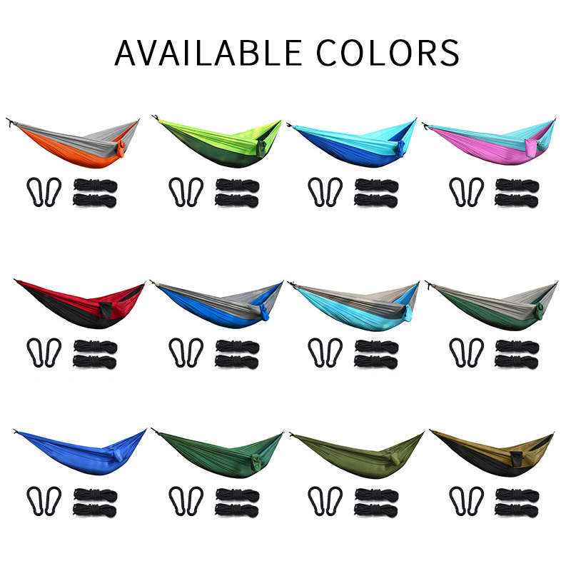 MKAS Folding Double Hanging  Wholesale Swing Portable Nylon Outdoor Camping Hammock