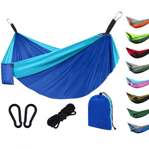 MKAS Folding Double Hanging  Wholesale Swing Portable Nylon Outdoor Camping Hammock