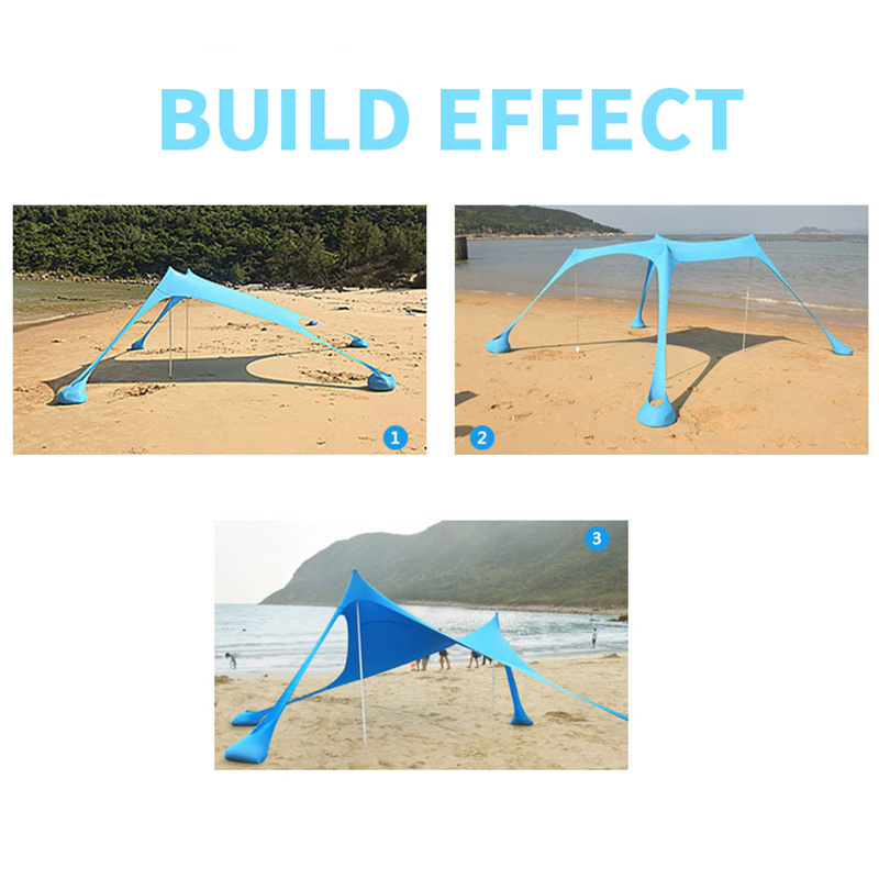 MKAS Large Anti Uv Portable Sun Shade With Logo Umbrella Beach Shade Tent Sun Shelter Beach Tents