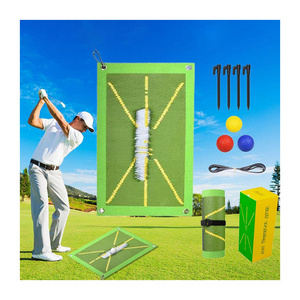 MKAS Mini Portable Golf Impact Analysis Training Turf Mat golf training mat for swing detection batting golf training mat