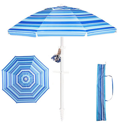 MKAS Custom Design Foldable Sun Umbrella Outdoor Beach Umbrella