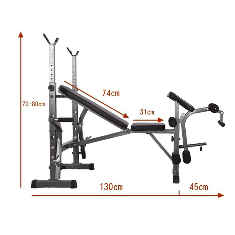 MKAS  Barbell Adjustable Bench Press Chair with Preacher Curl Pad Training Powerlfitng Combo Rack Set Workout Bench Press Rack