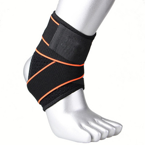 MKAS Custom Adjustable Neoprene Comfortable Compression Sport Ankle Support Brace With Strap