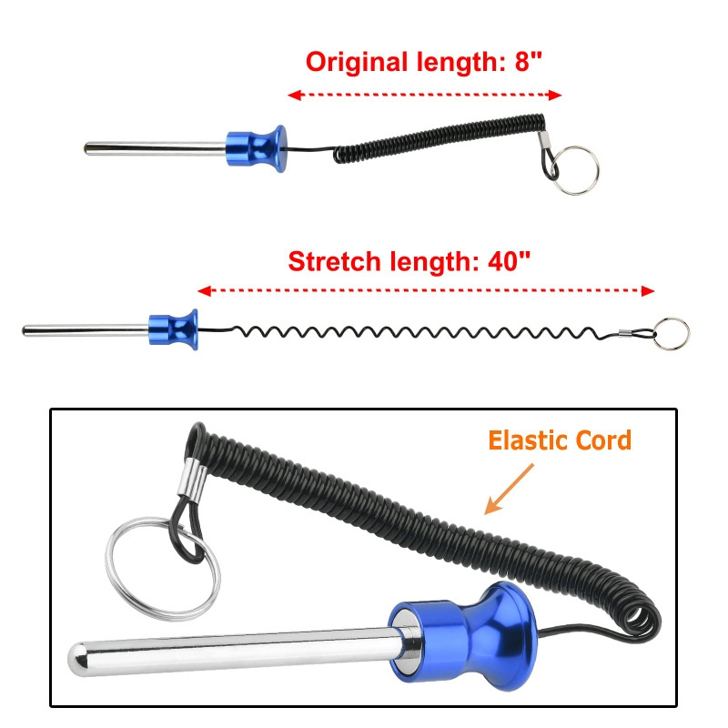 MKAS Universal Replacement Selector Lock Pin for Gym Equipment Locking Space with Lanyard Detent Hitch Weight Stack Pins