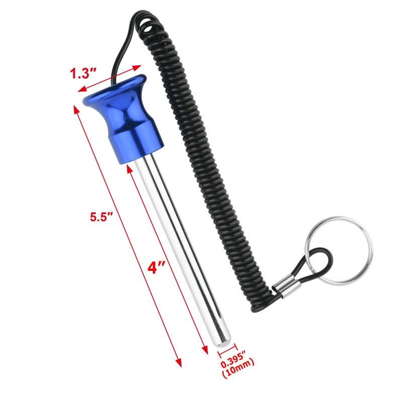 MKAS Universal Replacement Selector Lock Pin for Gym Equipment Locking Space with Lanyard Detent Hitch Weight Stack Pins