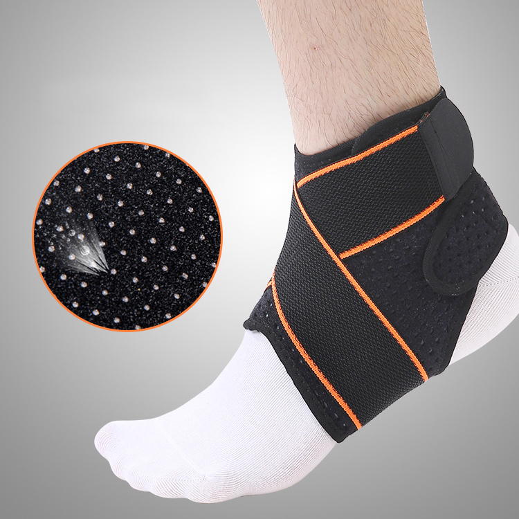 MKAS Custom Adjustable Neoprene Comfortable Compression Sport Ankle Support Brace With Strap