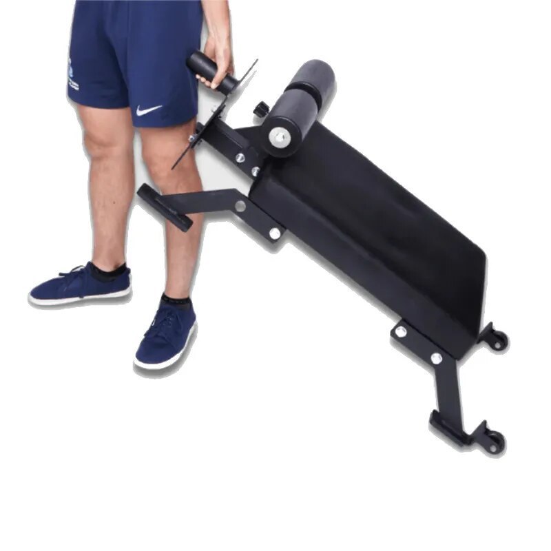 MKAS Mini Workout Glute Bench With Transport Wheels Nordic Hamstring Curl Small Bench Nordic Curl Bench