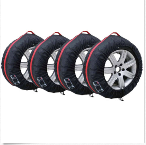 high quality  red laberl tire cover dustproof and easy to carry car tire storage bag