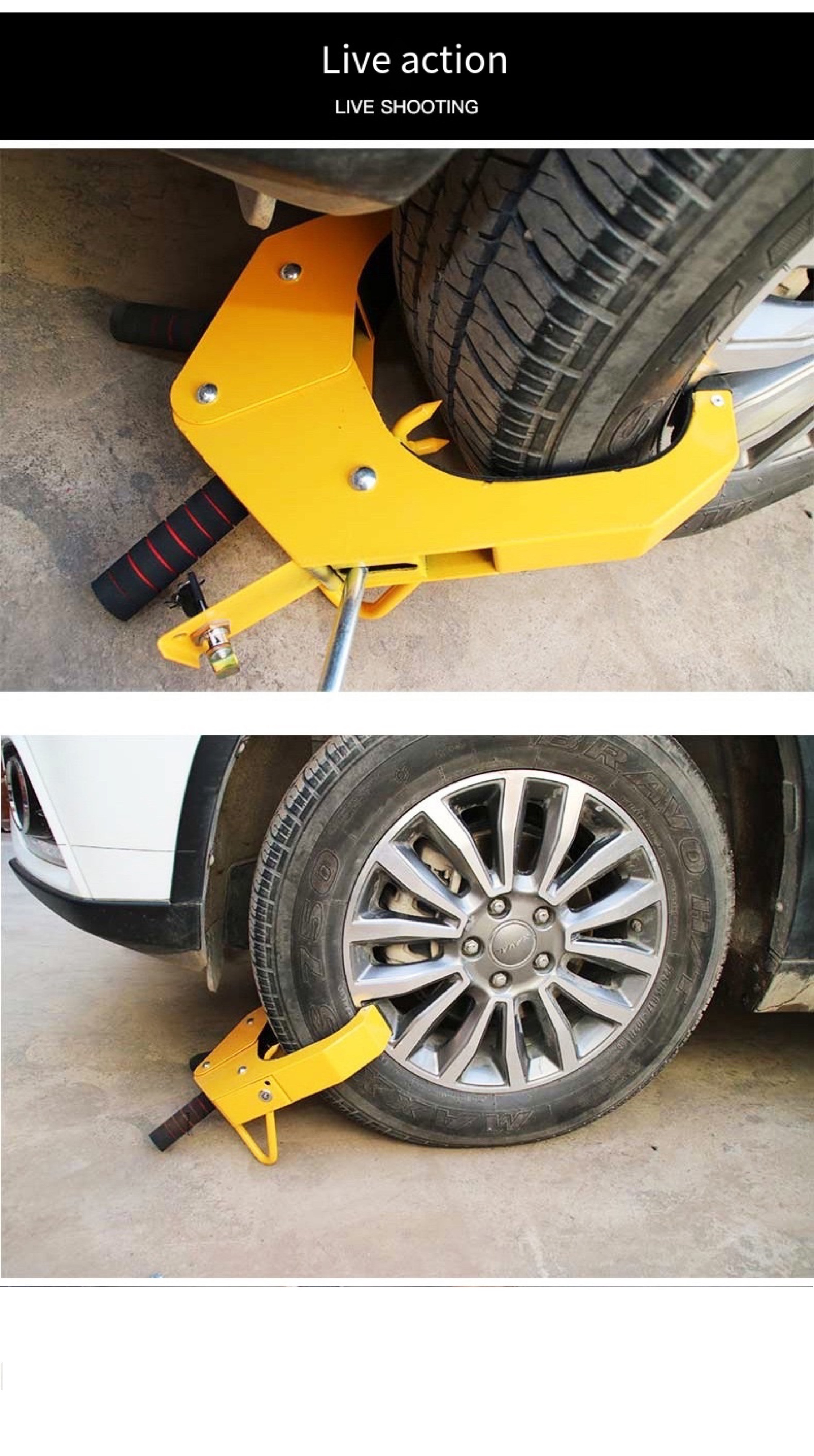 high quality Car tire lock heavy duty car security anti theft wheel lock