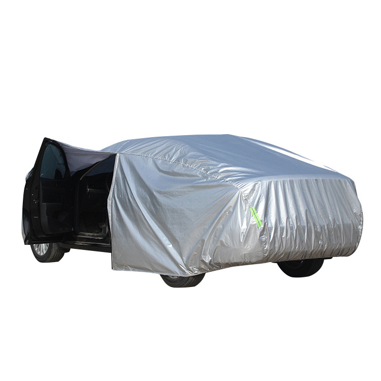 PEVA aluminum snow cover Polyester Car Body Cover Waterproof Full Large Sewing Car Cover Protect rain