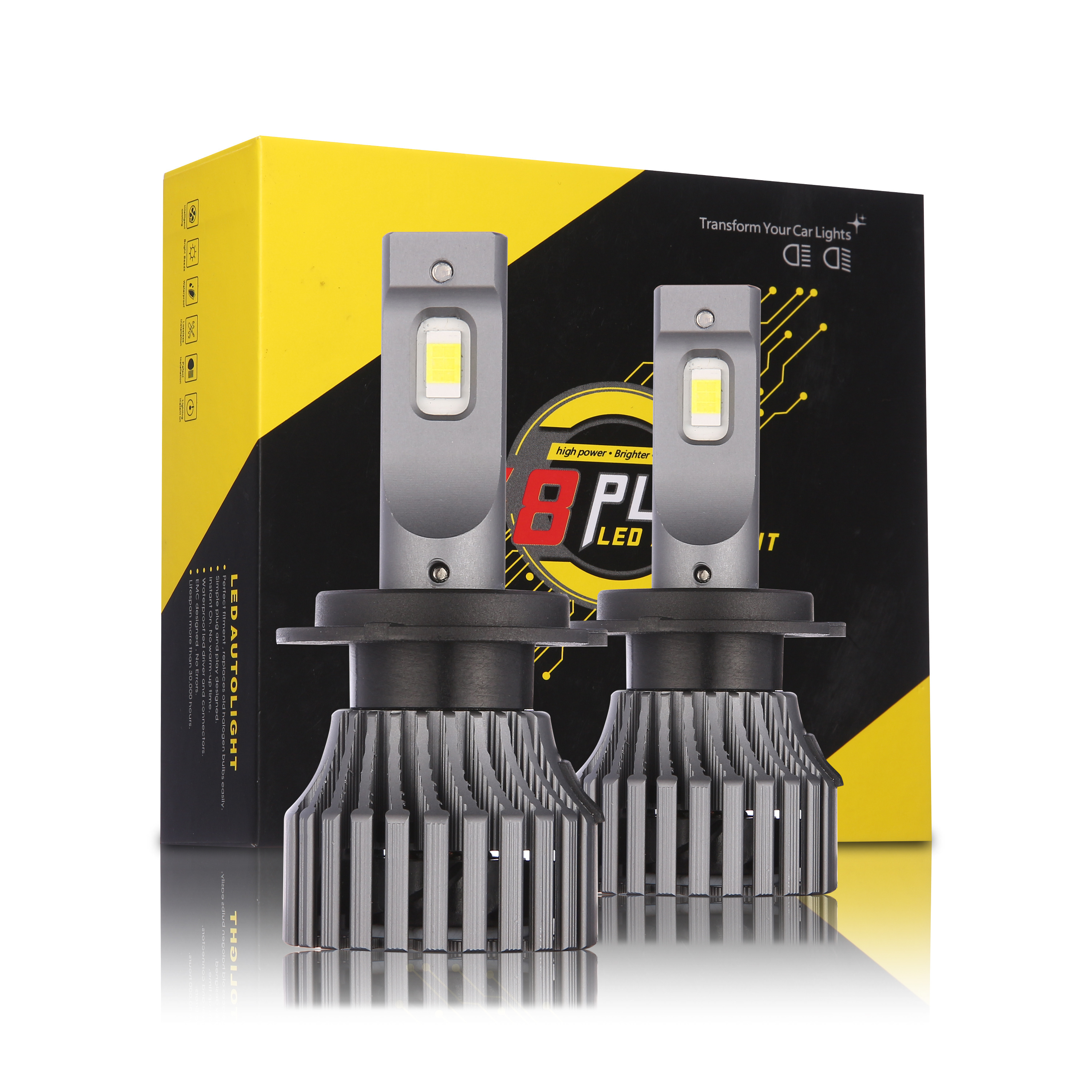 High Power Suaper Bright low Beam H7 led 360 Degree Led Headlight bulbs H11