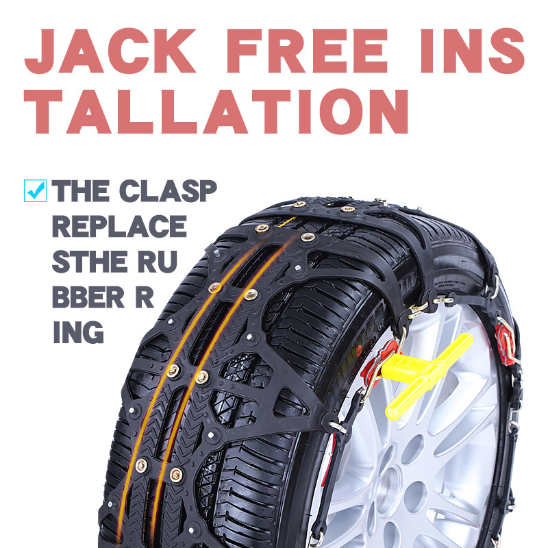 hot sale Snow chain Universal Emergency Tire Anti Slip TPU Car Snow Chains for Most Car/SUV/Trucks