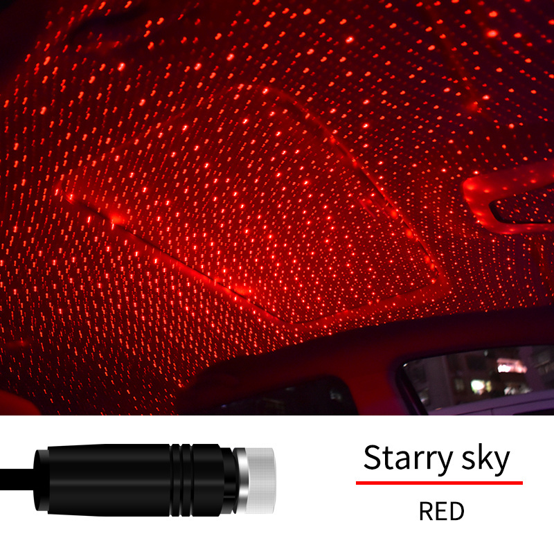 USB Car Projector Led Starry Sky Projector Lamp Accessories Interior Decorative Car Roof Top Ceiling Star Light