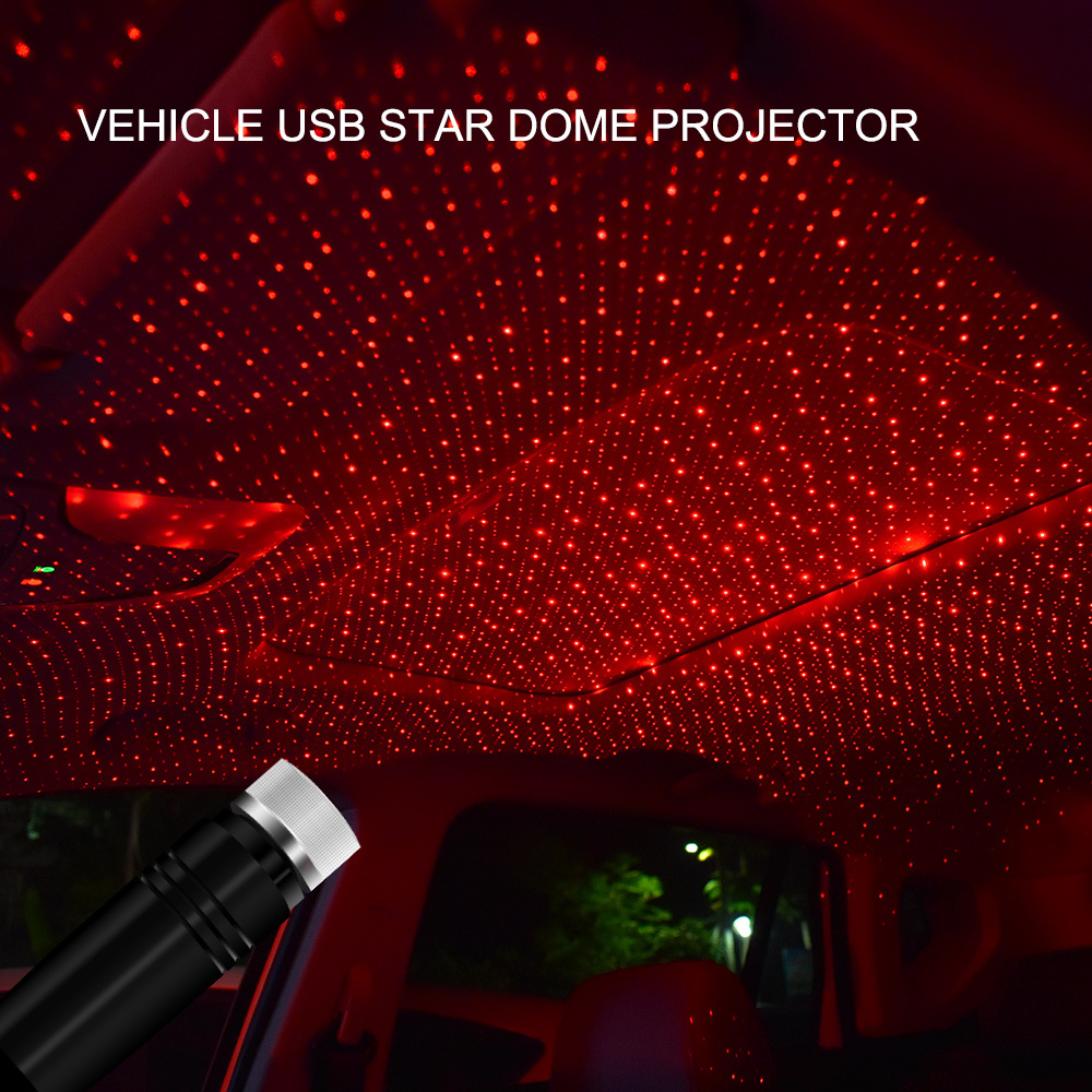 USB Car Projector Led Starry Sky Projector Lamp Accessories Interior Decorative Car Roof Top Ceiling Star Light