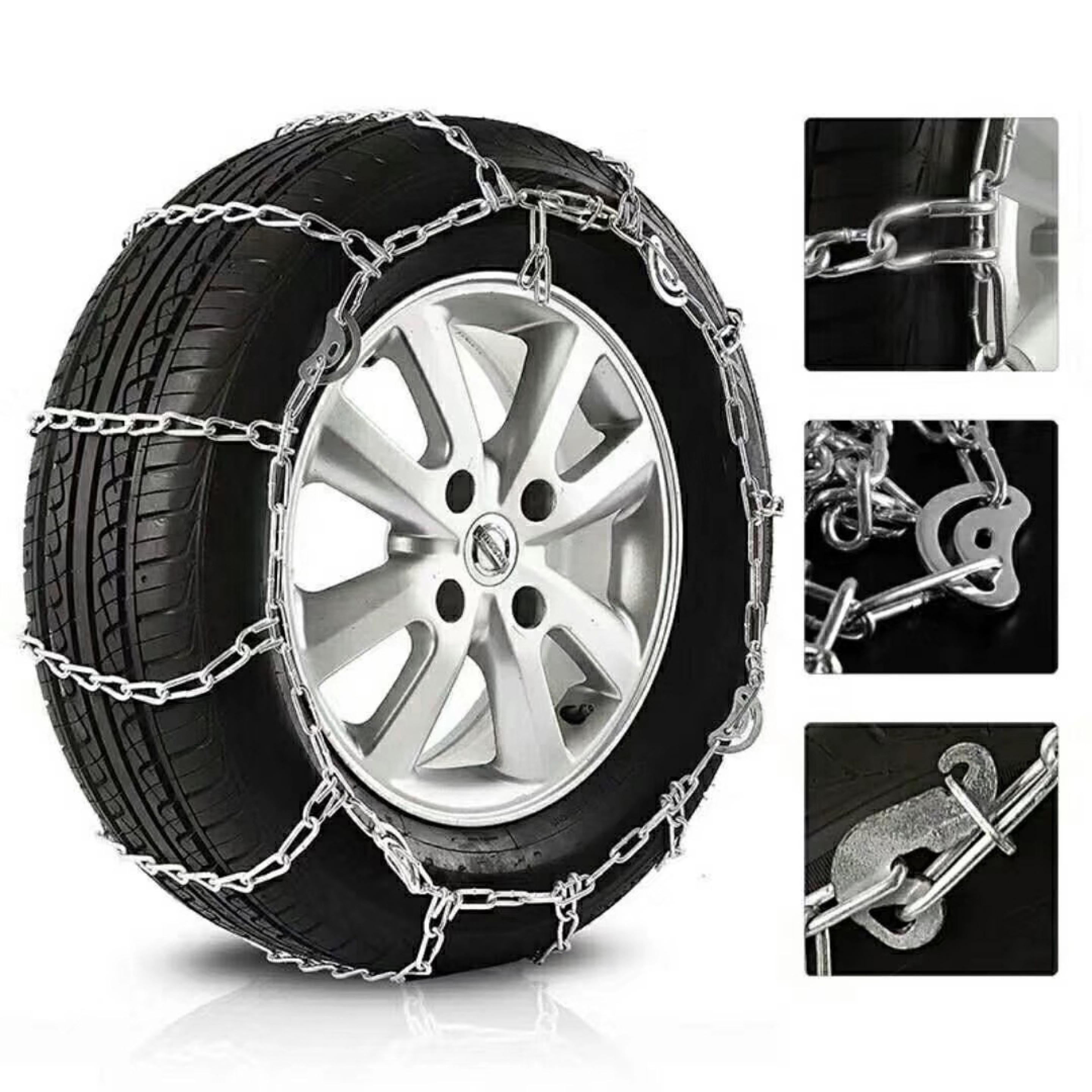 Car Tire Anti-skid Steel Chain Winter Spikes Cadenas Para Nieve For Tire Chains Rain Winter Tool Tires For Car Car Truck SUV