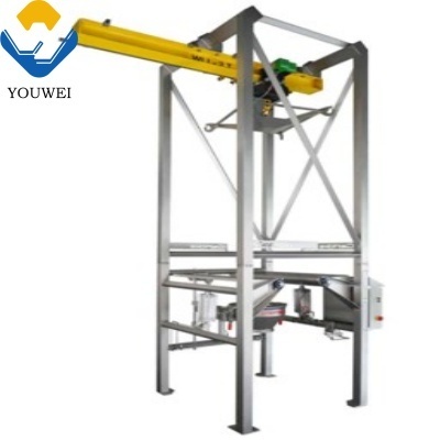 Jumbo Bag Unloading Discharge Machine Ton Package Big Bag Unloader Carbon Black Powder Bulk Discharger Feeding Station