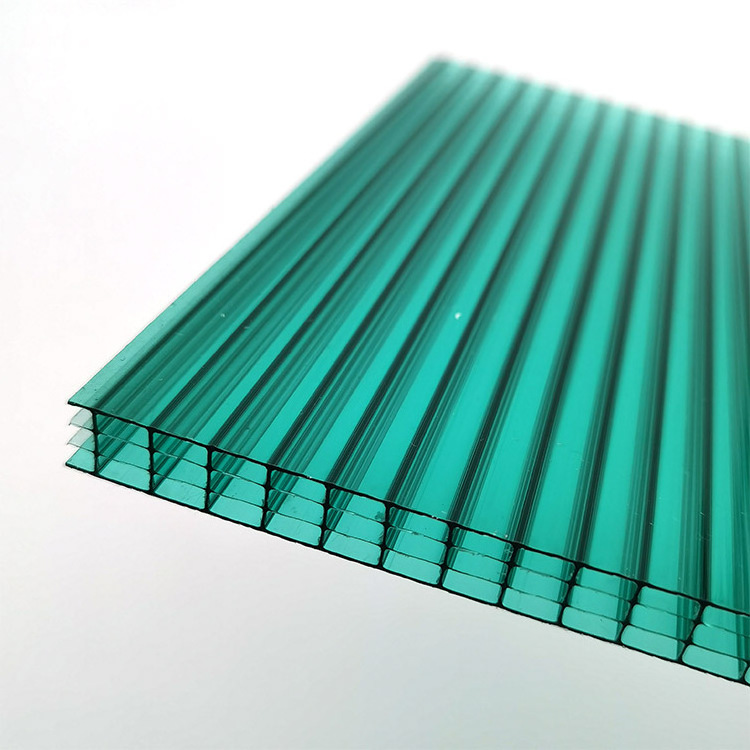 8mm 10mm UV extruded clear rectangular policarbonato hollow panel for greenhouse roof