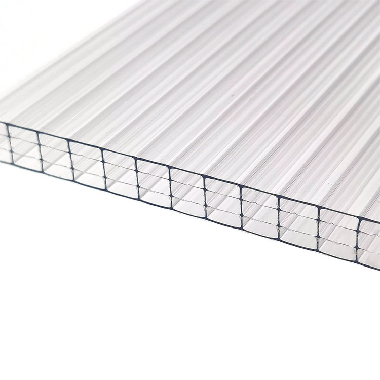 Single color 10 years warranty anti uv hollow polycarbonate clear plastic roofing sheet for greenhouse