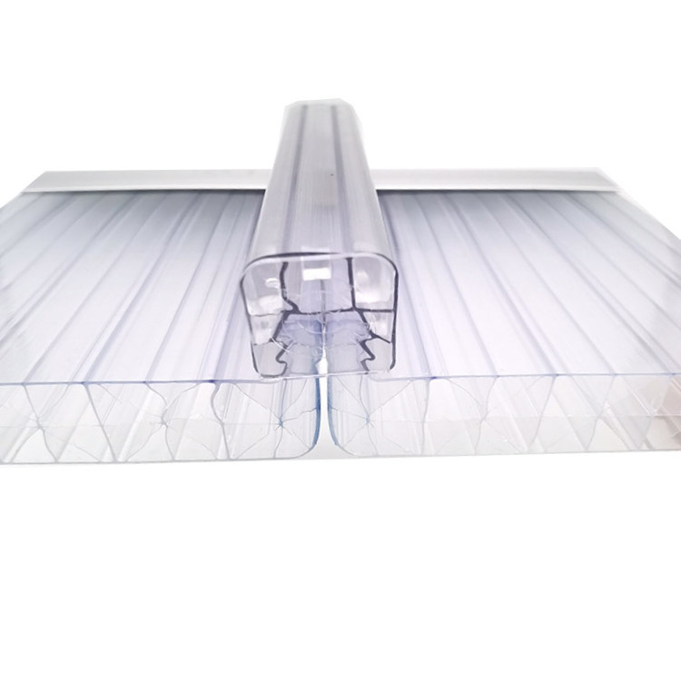 Multi-layer Architectural roofing Waterproof 16mm clear PC U lock hollow plastic board with UV coating