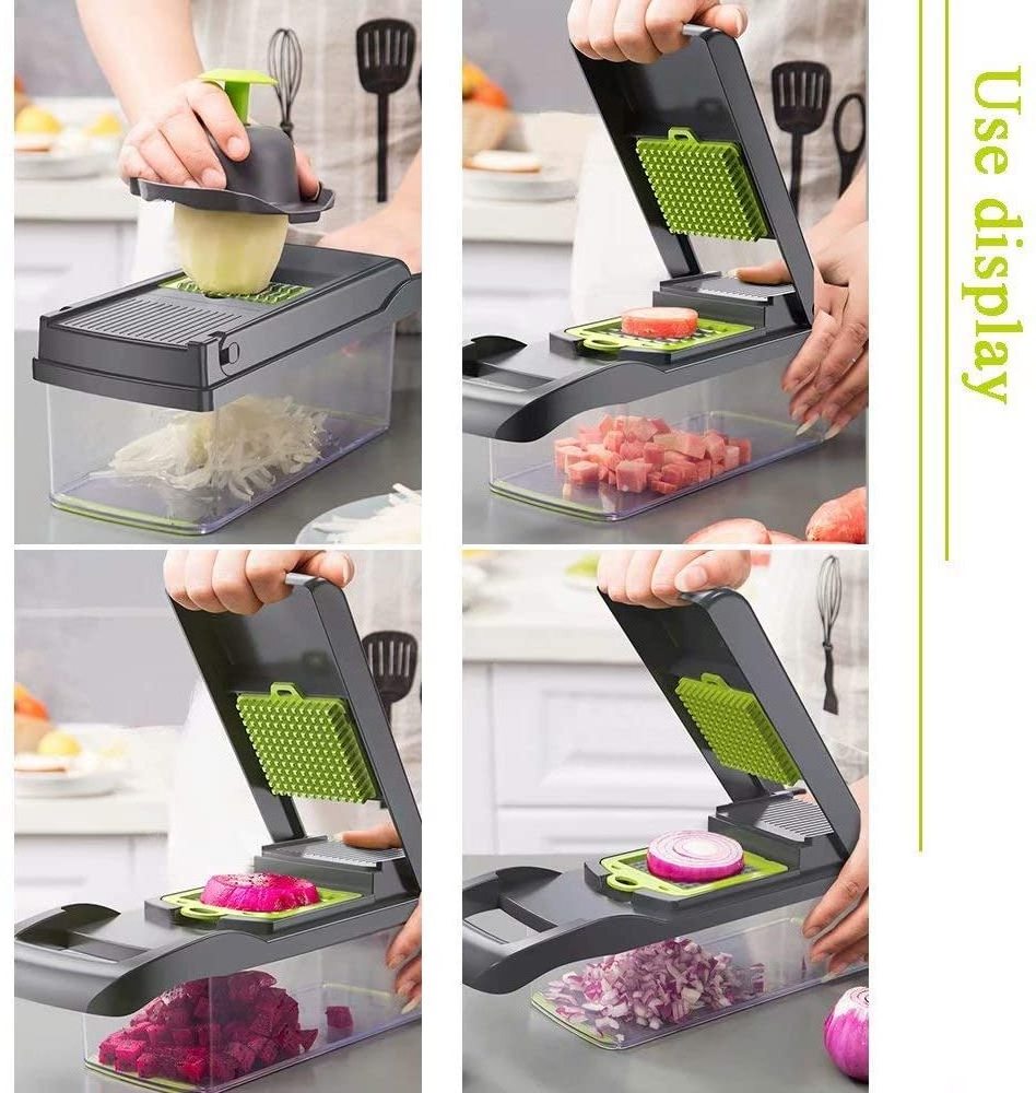 kitchen gadgets multifunctional 12 in 1 cutter vegetable manual cutter chopper vegetable slicer