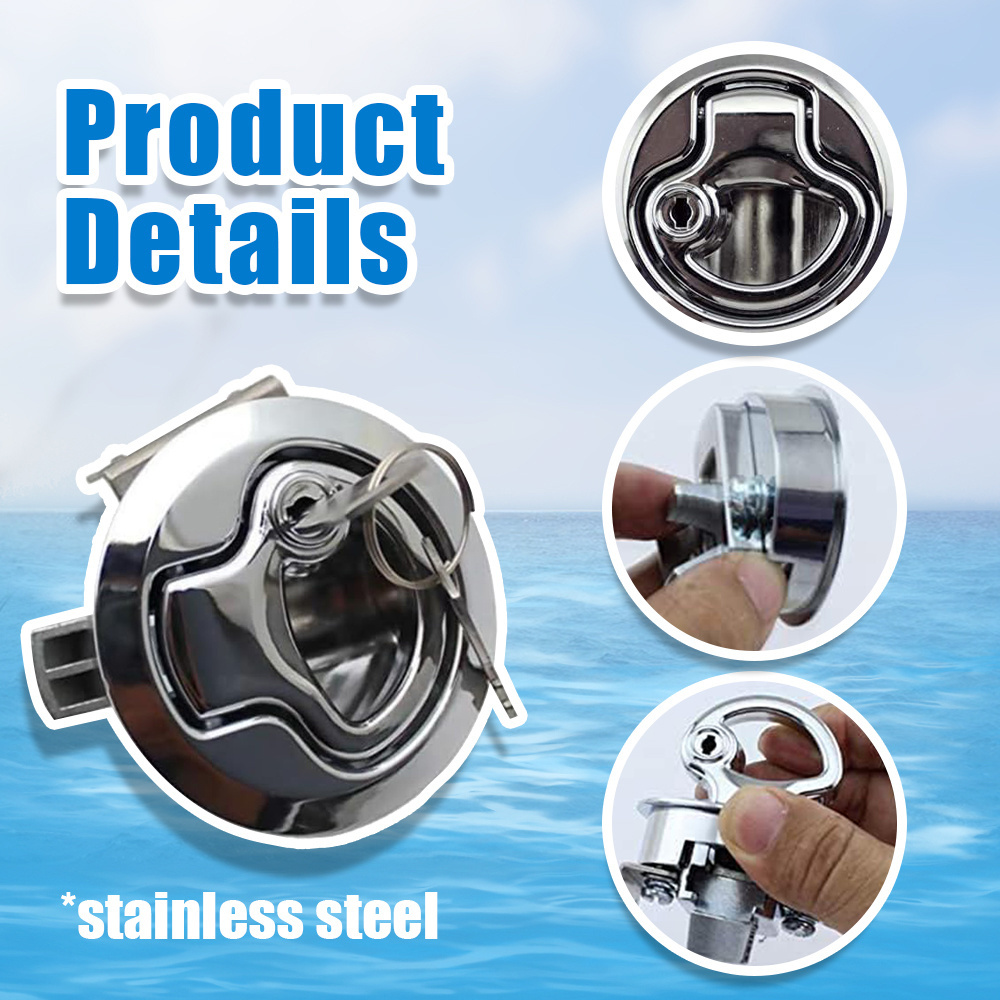 Shanghang 316 Stainless Steel Boat Deck Hatch Door Lock Flush Pull Slam Latch Marine Hatch Lock