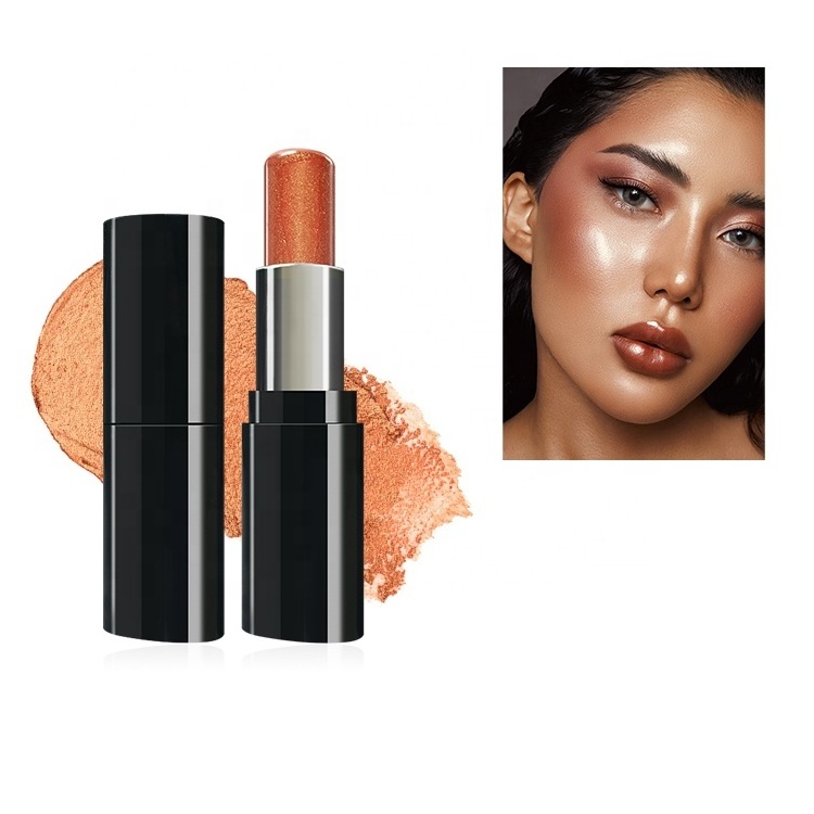 Customized Long Lasting Vegan Waterproof Shimmer Face Highlighter Makeup Cream Highlighter Stick