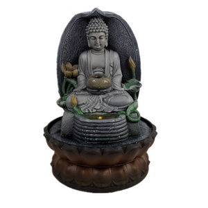 Mini Pump Buddha Mold Lighting Indoor Water Fountain